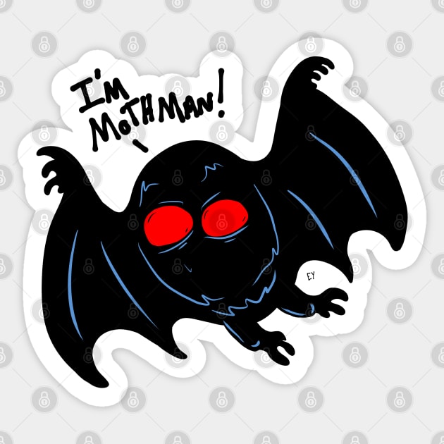 I'm Mothman! Sticker by Iggycrypt